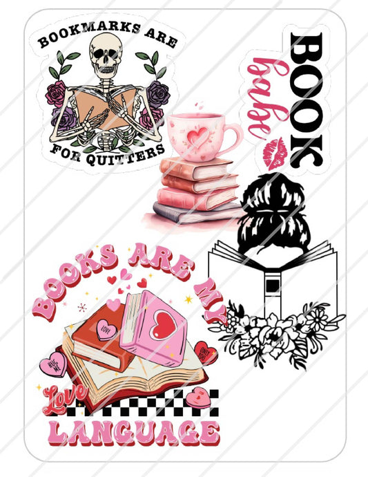 Book Babe Valentine Kindle Sticker Insert
