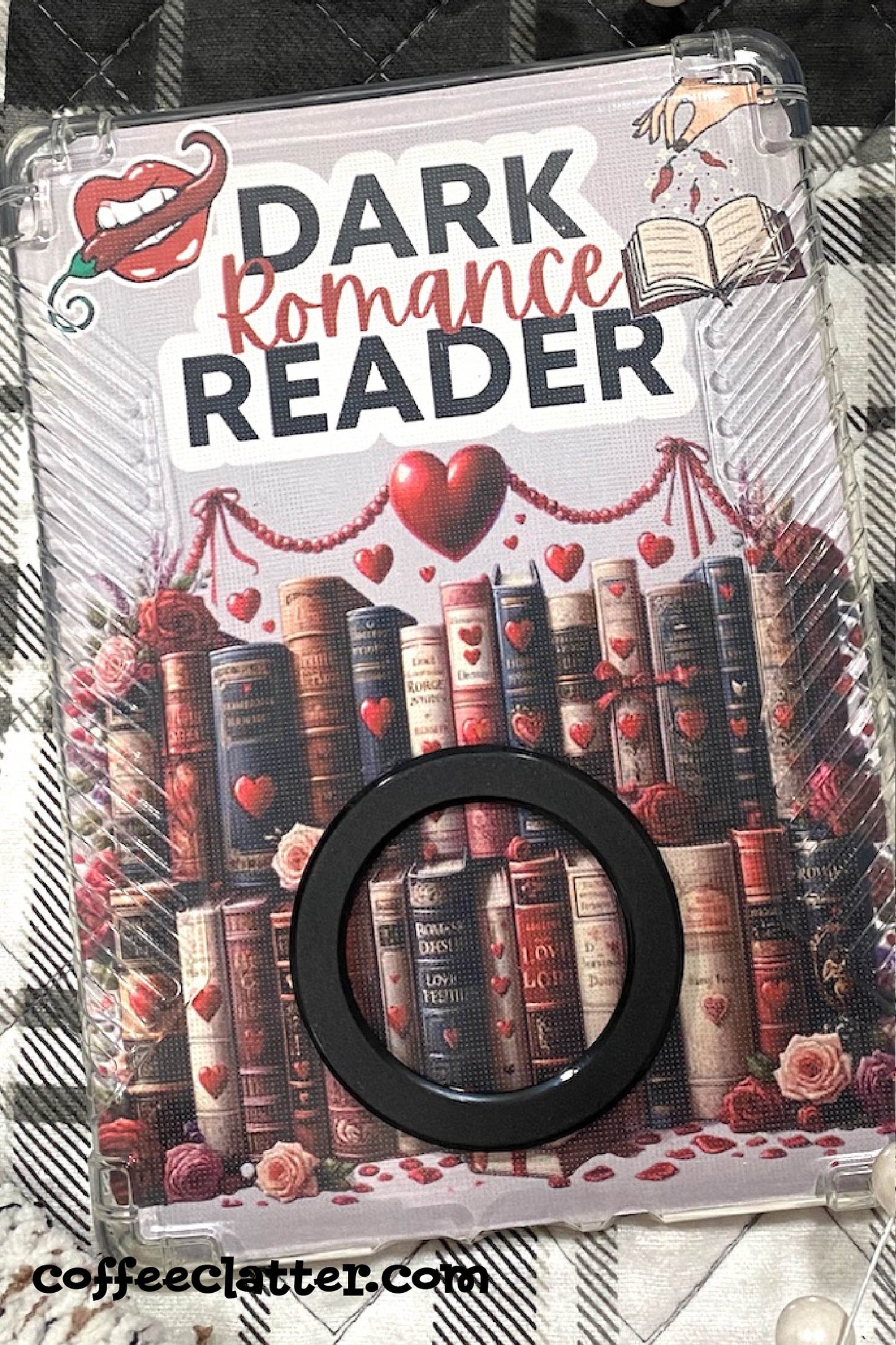 Dark Romance Reader Valentine Kindle Sticker Insert
