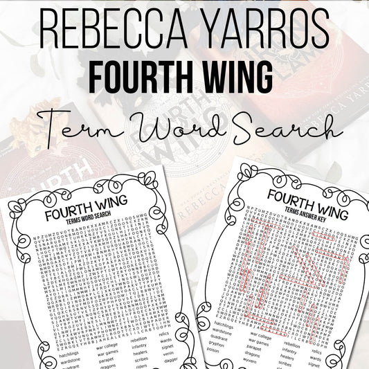 Fourth Wing Terms Word Search