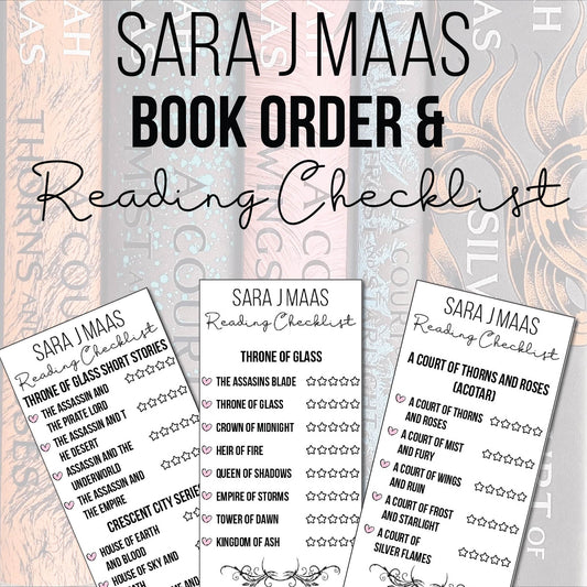 Sarah J. Maas Books in Order Checklist PDF